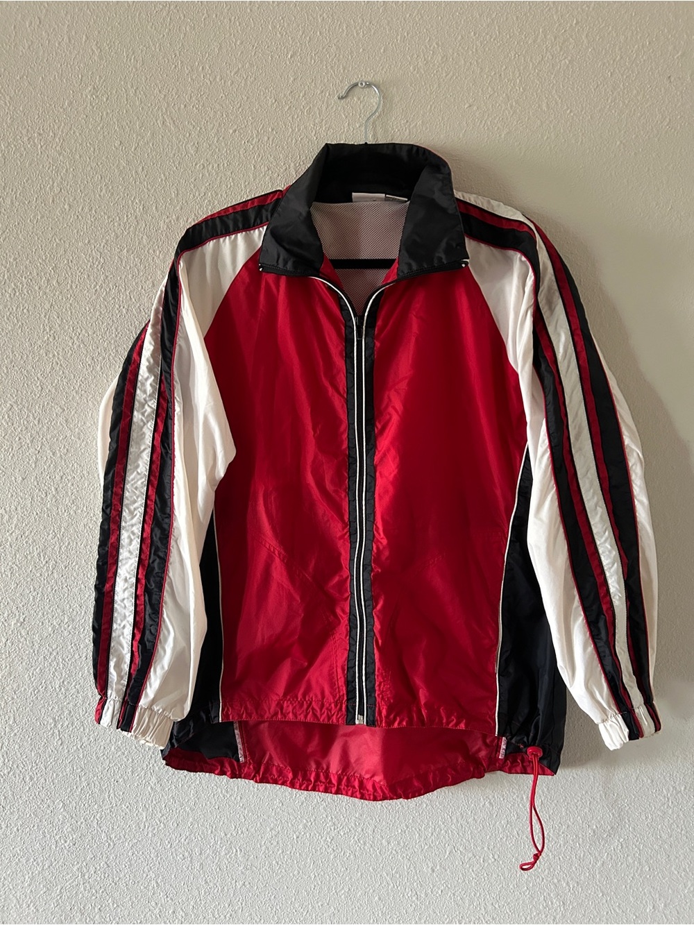 Vintage Sonoma Red, White & Black Men's Windbreaker Jacket